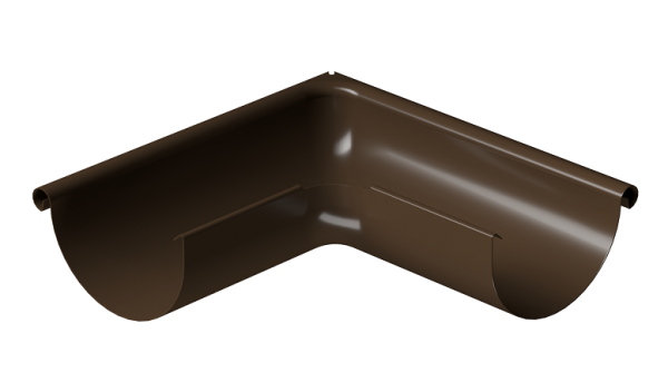 Угол внешний 90° D125 Döcke STAL PREMIUM Каштан, (RAL 8017) купить в Краснодаре