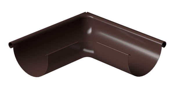 Угол внешний 90° D125 Döcke STAL PREMIUM Шоколад, (RAL 8019) купить в Краснодаре