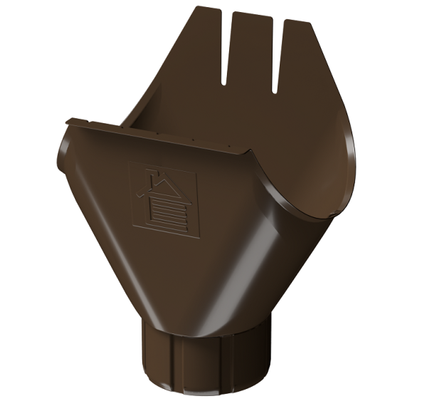 Воронка желоба D125 Döcke STAL PREMIUM Каштан, (RAL 8017) купить в Краснодаре