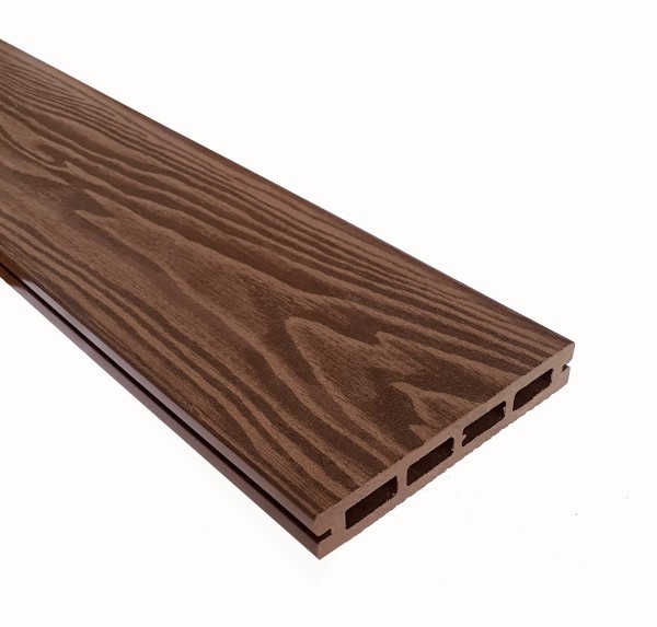 Террасная доска из ДПК Terrapol Смарт 3D Пустотелая с пазом Орех Милано купить в Краснодаре