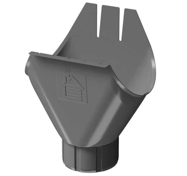 Воронка желоба D125 Döcke STAL PREMIUM Графит, (RAL 7024) купить в Краснодаре