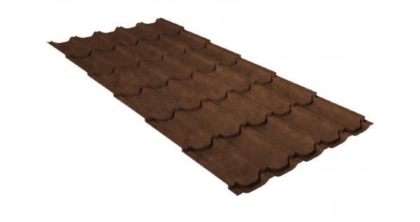 Металлочерепица квинта плюс GL 0,5 Safari Twincolor Brown купить в Краснодаре