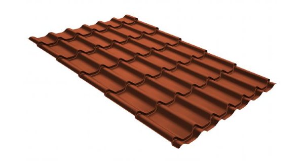 Металлочерепица классик GL 0,5 GreenCoat Pural RR 750 кирпично-красный (RAL 8004 терракота) купить в Краснодаре