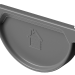 Заглушка желоба D125 Döcke STAL PREMIUM Графит, (RAL 7024) купить в Краснодаре