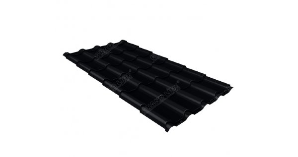Металлочерепица камея 0,45 Drap RAL 9005 черный купить в Краснодаре