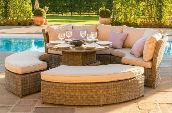 Диван-Трансформер AFINA плетеный из иск. ротанга со столом AFM-350B Beige купить в Краснодаре