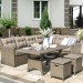 Комплект мебели AFINA плетеной из иск. ротанга AFM-307B Beige купить в Краснодаре