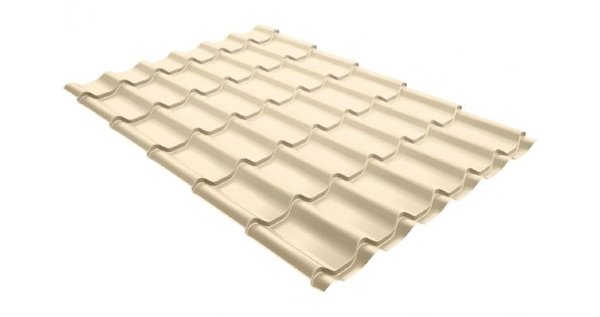 Металлочерепица классик 0,5 Satin RAL 1015 светлая слоновая кость купить в Краснодаре