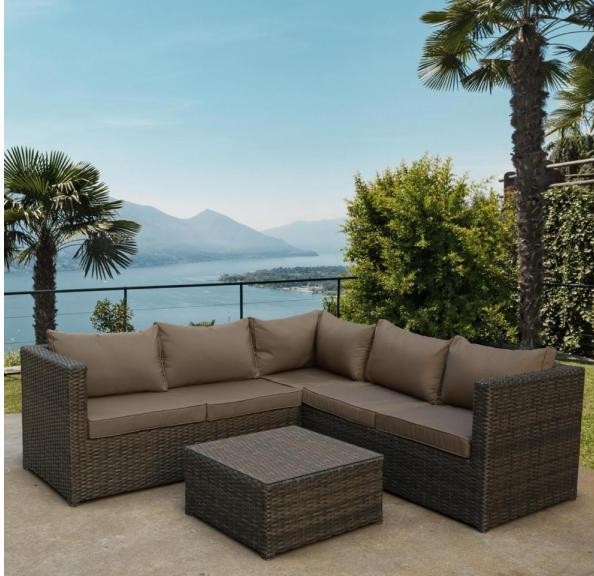 Комплект мебели AFINA плетеной из иск. ротанга YR825A Brown/Beige купить в Краснодаре