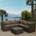 Комплект мебели AFINA плетеной из иск. ротанга YR825A Brown/Beige купить в Краснодаре