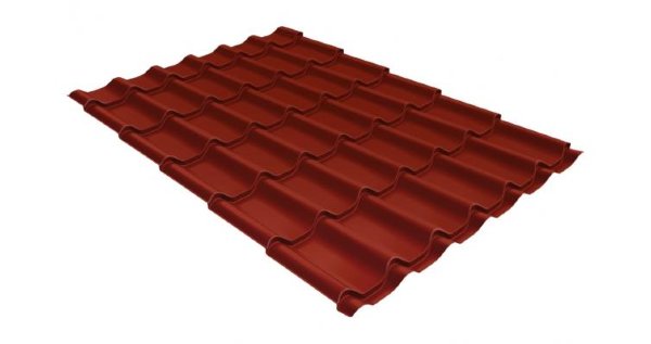 Металлочерепица классик GL 0,5 Velur20 RAL 3009 оксидно-красный купить в Краснодаре