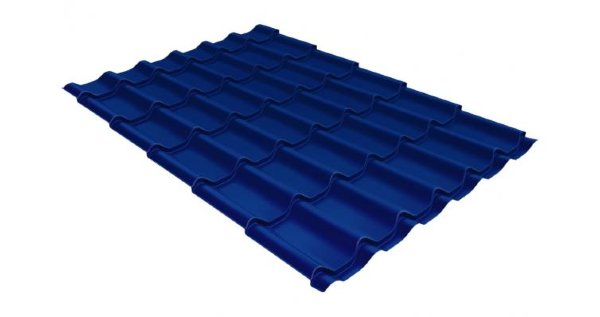 Металлочерепица классик 0,5 Satin RAL 5005 сигнальный синий купить в Краснодаре