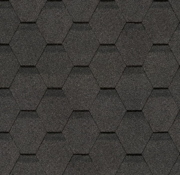 Гибкая черепица Docke, коллекция Шестигранник Серый купить в Краснодаре