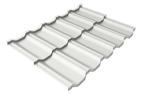 Металлочерепица модульная Квинта Uno Grand Line c 3D резом 0,5 Satin RAL 9003 сигнальный белый купить в Краснодаре