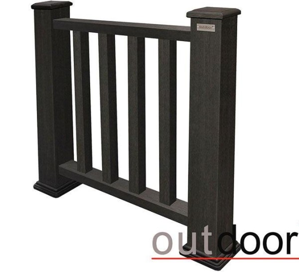 Ограждение из ДПК Outdoor Классик 3D STORM чёрный купить в Краснодаре