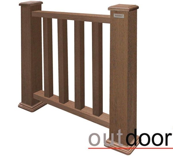 Ограждение из ДПК Outdoor Классик 3D STORM коричневый микс купить в Краснодаре