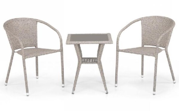 Комплект плетеной мебели AFINA из иск. ротанга T25C/Y137C-W85 Latte 2Pcs купить в Краснодаре
