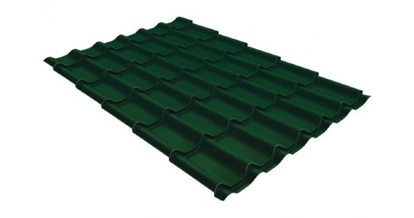 Металлочерепица классик 0,5 Satin RAL 6005 зеленый мох купить в Краснодаре