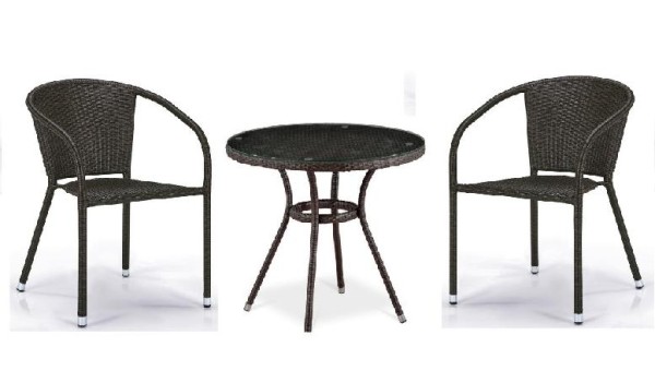 Комплект плетеной мебели AFINA из иск. ротанга Асоль-7 T282ANT/Y137C-W53 Brown 2Pcs купить в Краснодаре