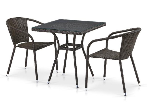 Комплект плетеной мебели AFINA из иск. ротанга T282BNT/Y137C-W53 Brown 2Pcs купить в Краснодаре