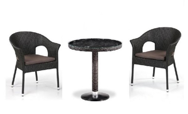 Комплект плетеной мебели AFINA из иск. ротанга T601/Y79A-W53 Brown 2Pcs купить в Краснодаре