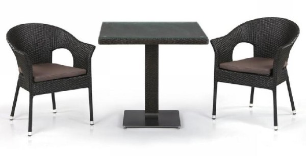 Комплект плетеной мебели AFINA из иск. ротанга T605SWT/Y79A-W53 Brown 2Pcs купить в Краснодаре