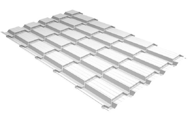 Металлочерепица GL квадро профи 0,5 Satin RAL 9003 сигнальный белый купить в Краснодаре