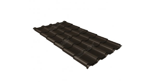 Металлочерепица камея 0,5 Satin RR 32 темно-коричневый купить в Краснодаре