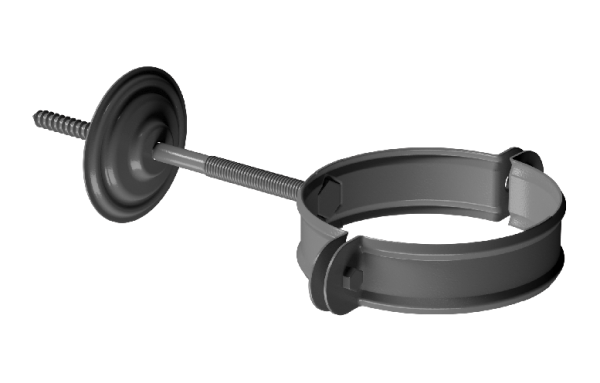 Хомут трубы D90 Döcke STAL PREMIUM Графит, (RAL 7024) купить в Краснодаре