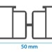 Лага алюминиевая KRONEX 50x25x3000 мм несущая купить в Краснодаре