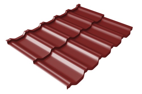 Металлочерепица модульная Квинта Uno Grand Line c 3D резом 0,5 Satin RAL 3011 коричнево-красный купить в Краснодаре