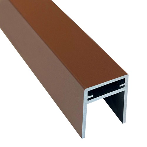 П-профиль Алюминиевый EasyDecking 35x25 Коричневый купить в Краснодаре