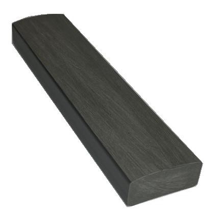 Лавочный брус Ecodecking Некст полнотелый брашированный 70х35 графит купить в Краснодаре