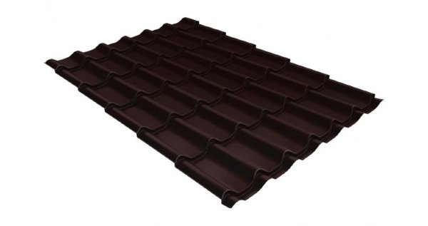 Металлочерепица классик 0,5 Satin RAL 8017 шоколад купить в Краснодаре