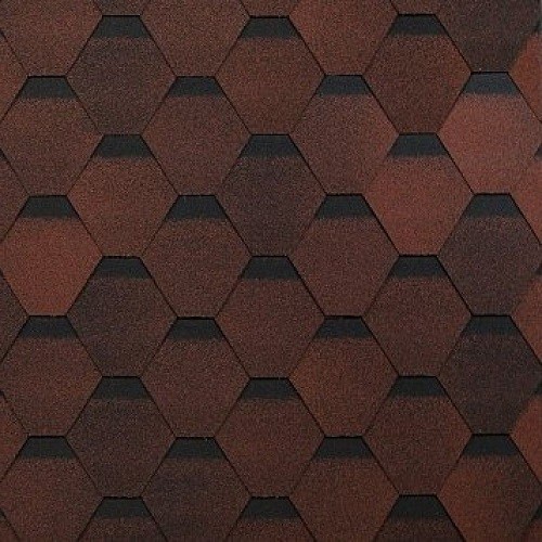Гибкая черепица Shinglas, коллекция Оптима – Красный купить в Краснодаре