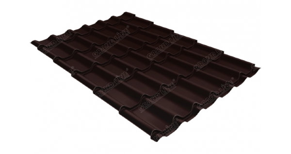 Металлочерепица классик GL 0,5 Quarzit RAL 8017 шоколад Metallic купить в Краснодаре