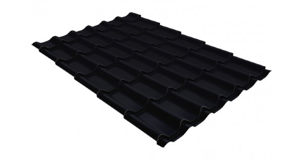 Металлочерепица классик GL 0,5 Quarzit lite RAL 9005 черный купить в Краснодаре