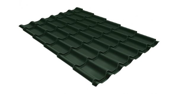Металлочерепица классик 0,5 Satin RR 11 темно-зеленый купить в Краснодаре